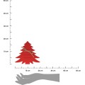 Sada 4 ks vánočních obalů na příbor Red Tree červená