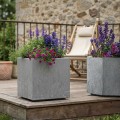 Květináč na kolečkách BETONIQUE 30x30 cm beton šedý