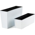 Plastový květináč Bouquet Riflo 56x19 cm bílý