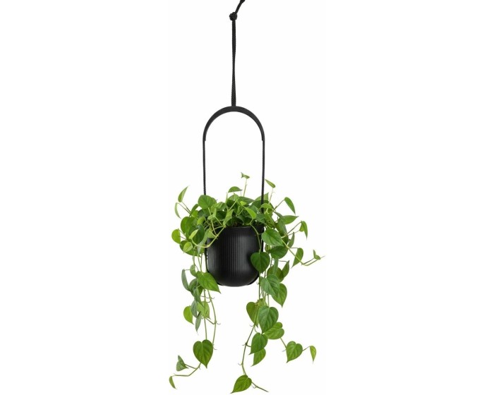 Závěsný květináč AERA HANG 17,9 cm černý