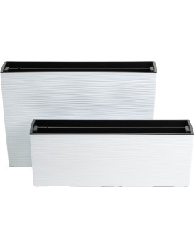 Sada 2 ks květináčů Riflo 56×19/36,2×56,1 cm bílá