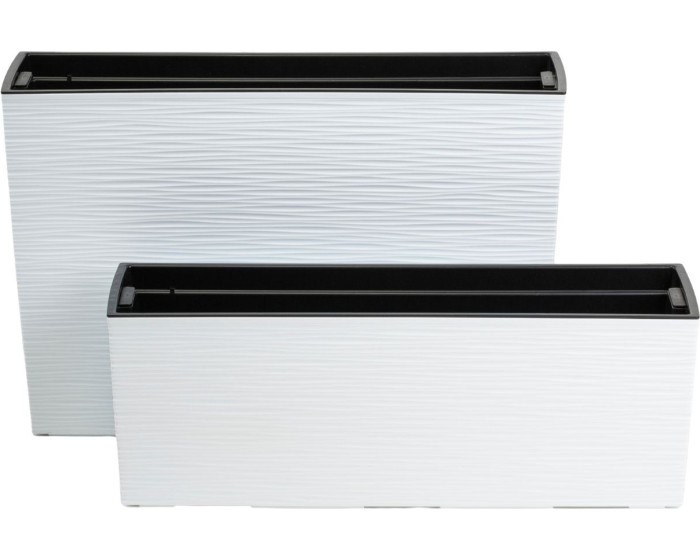 Sada 2 ks květináčů Riflo 56×19/36,2×56,1 cm bílá