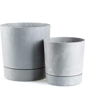 Sada 2 ks květináčů Azalea šedý beton