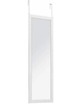Závěsné zrcadlo na dveře HAGGY 110x36 cm bílé 