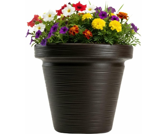 Plastový květináč Riflo 33,9x39 cm mokka