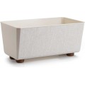 Truhlík s nožičkami Salvia 28,5x17 cm textil krémový