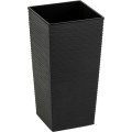 Plastový květináč Porto Riflo 36x19x19 cm černý