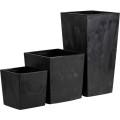 Květináč FLORE Beton 41x39,5x39,5 cm černý
