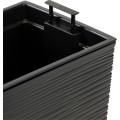 Sada 2 ks květináčů Riflo 56×19/36,2×56,1 cm černá