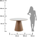 Jídelní stůl Riley 120 cm mramor/ořech