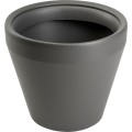 Plastový květináč Purea 34,9x39,5 cm antracitový