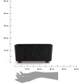 Truhlík s nožičkami Salvia 28,5x17 cm textil černý