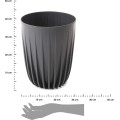 Květináč STRIPPED ECO V 30 cm antracitový