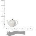 Konvice na čaj Queen II 1100 ml bílá/zlatá