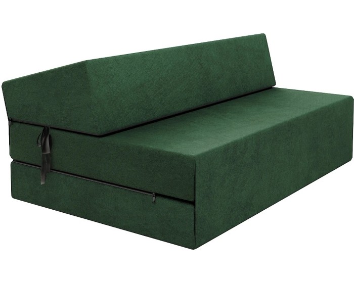 Skládací matrace a pohovka SUZI MAXI TRINITY 121 cm láhvově zelená