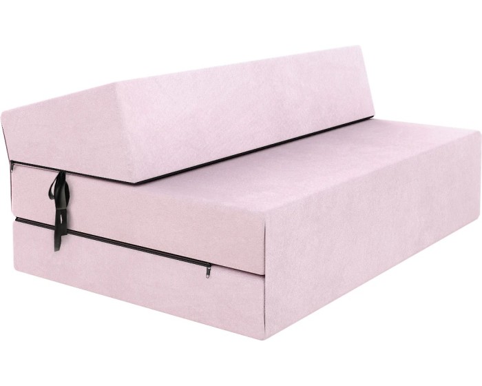 Skládací matrace a pohovka SUZI MAXI TRINITY 121 cm pudrově růžová