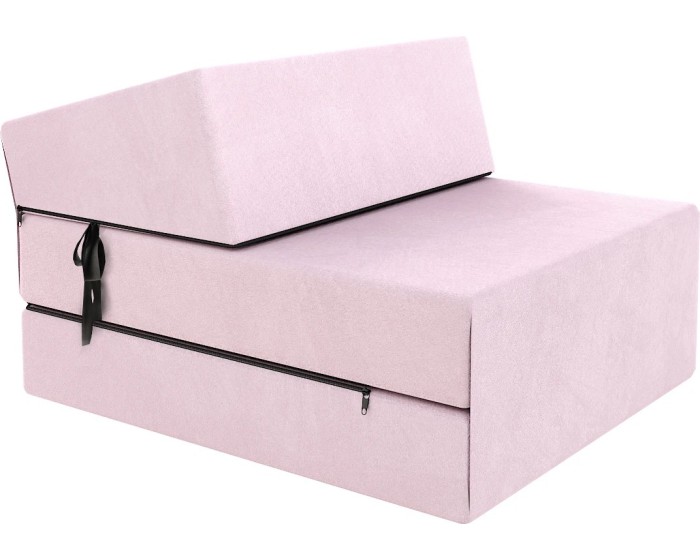 Skládací matrace a pohovka SUZI TRINITY 71 cm pudrově růžová