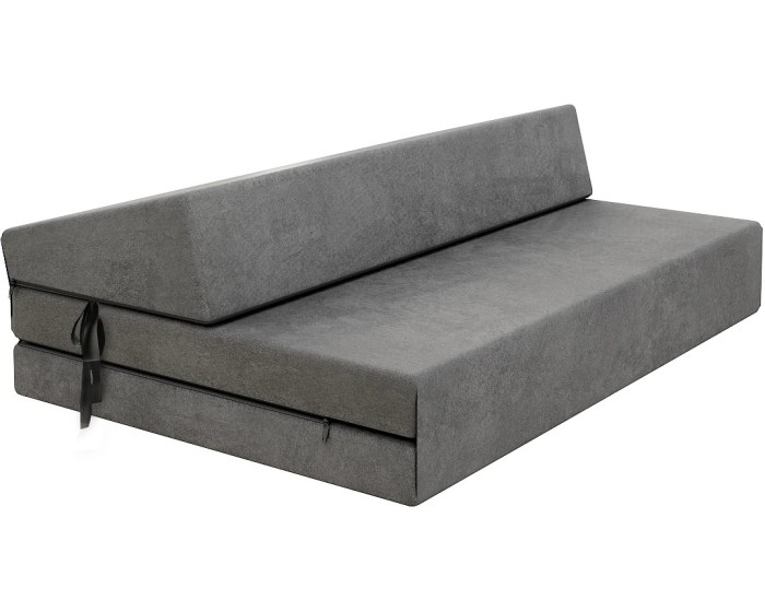 Skládací matrace a pohovka SUZI COMFORT TRINITY 121 cm tmavě šedá