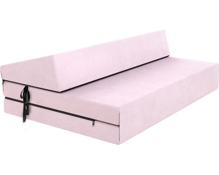 Skládací matrace a pohovka SUZI COMFORT TRINITY 121 cm pudrově růžová