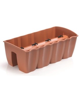 Truhlík na zábradlí CROWL terakota 58cm