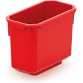 Sada úložných boxů 6 ks XEBLOCCK 14 x 7,5 x 28 cm černo-červená