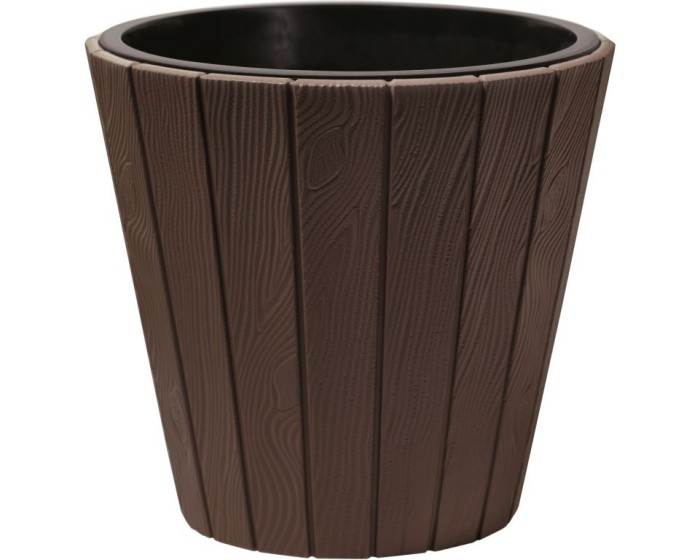 Květináč z prken Woode hnědý