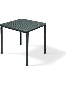 Zahradní jídelní stůl BRENES 79,5x79,5x75,5 cm uhelný šedý