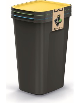 Sada odpadkových košů COMPACTO FLAS 3x 50 L černá