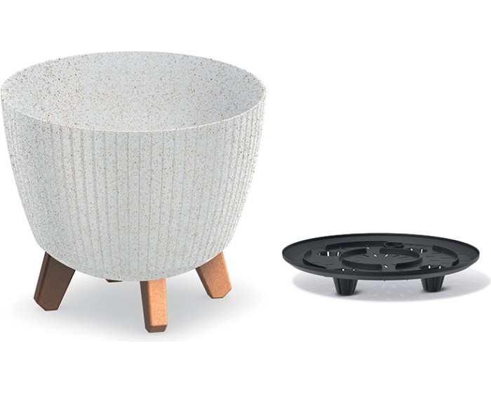 Květináč LAMIAL ECO WOOD bílý