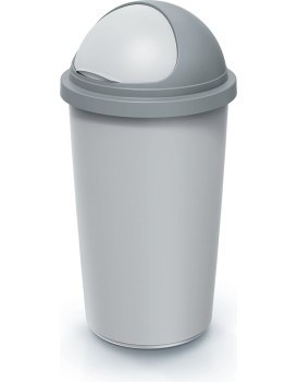 Odpadkový koš COMPACTO ROLL 60 L popelavě šedý/světle šedý