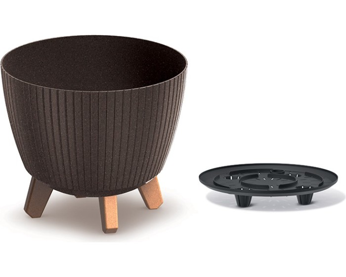 Květináč LAMIAL ECO WOOD kávový