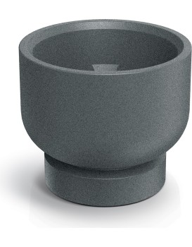 Plastový květináč MOLTAS BASE ROUND 40 cm granitově šedý
