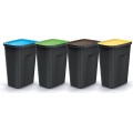 Sada odpadkových košů COMPACTO FLAS 4x 35 L černá