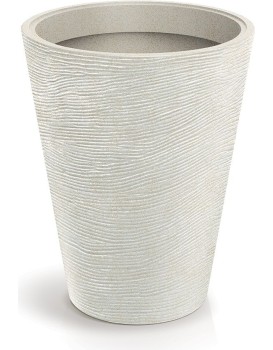 Plastový květináč TUBRAN ROUND MIDL 48 cm pískový