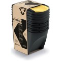 Sada 4 odpadkových košů Soorti na tříděný odpad 4 x 25 l černá