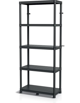 Plastový dílenský regál Stacker 74x172,5 cm černý