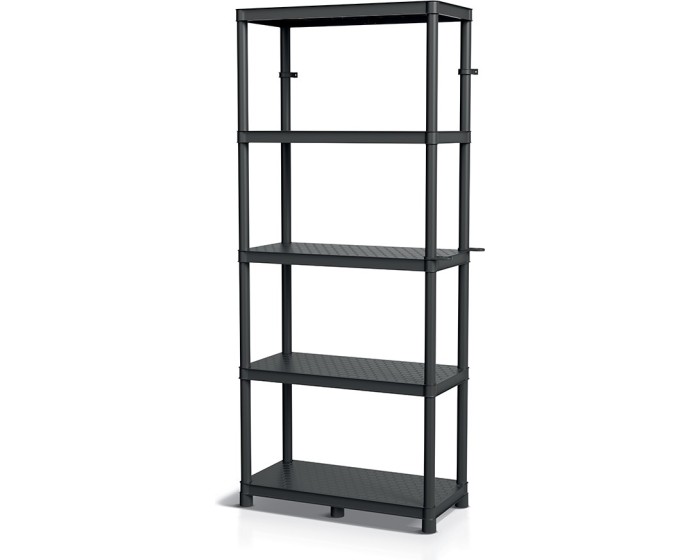 Plastový dílenský regál Stacker 74x172,5 cm černý