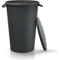 Plastová nádoba s úchyty Smooth světle šedá