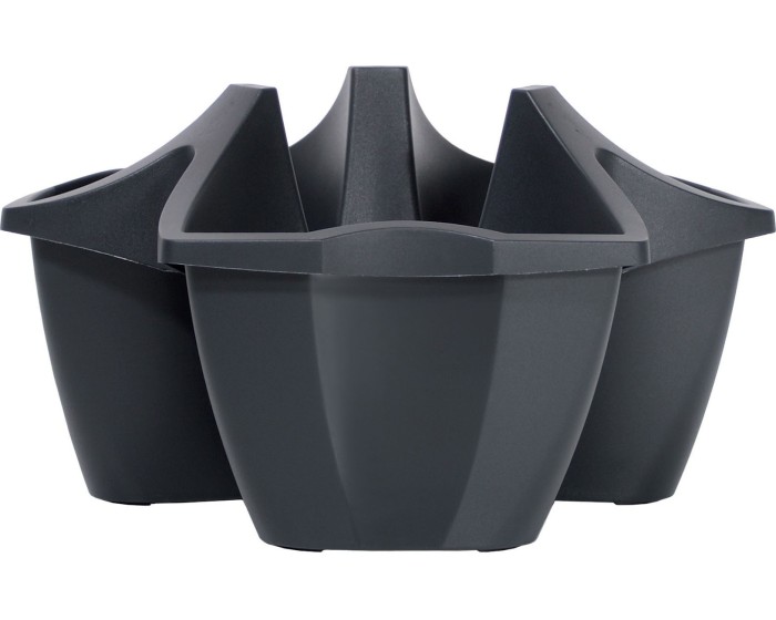 Květináč CROWL antracit 48 cm