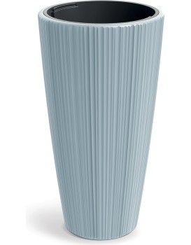 Plastový květináč OROS 39 cm světle šedý matný