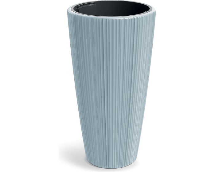 Plastový květináč OROS 39 cm světle šedý matný