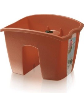 Truhlík na zábradlí CROWL terakota 24,2cm