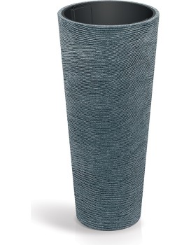 Plastový květináč TUBRAN ROUND SLIM granitový