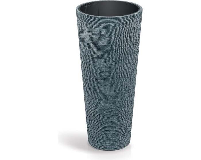 Plastový květináč TUBRAN ROUND SLIM granitový