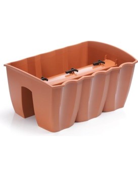 Truhlík na zábradlí CROWL terakota 39,3cm