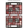 Organizér ZERGOB DUO 39,9 x 30,3 x 10 cm černo-červený