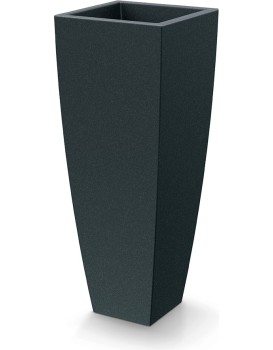 Plastový květináč MOODAS SQUARE HIGH 40 cm tmavě šedý