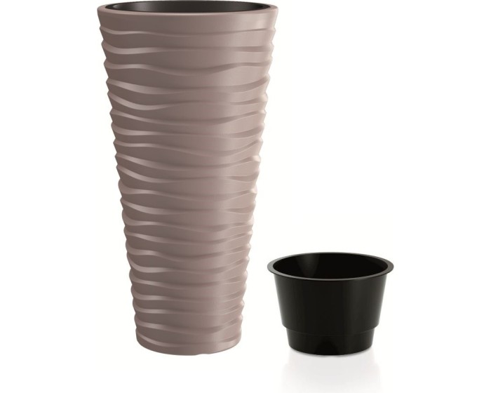Květináč Long Sand s vložením mocca