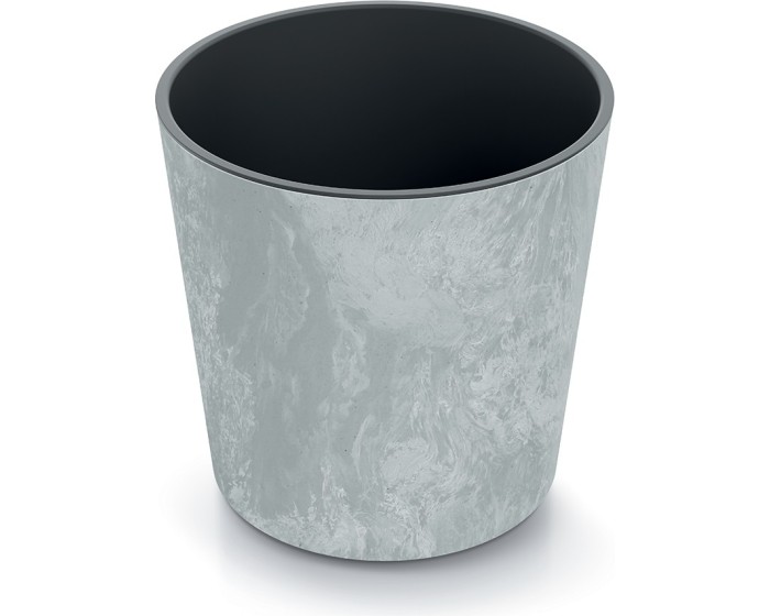 Květináč NURBI ROUNDED BETON EFFECT šedivý