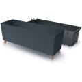 Truhlík s vkladem CORBI IV 77 cm antracit